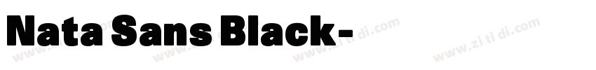 Nata Sans Black字体转换